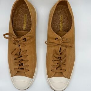 Converse Light Brown Suede Sneakers with White Soles